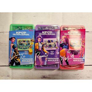 NEW KPOP DEMON HUNTERS FRIENDSHIP BRACELETS CRAFT KIT DIY LOT 3 RUMI MIRA ZOEY